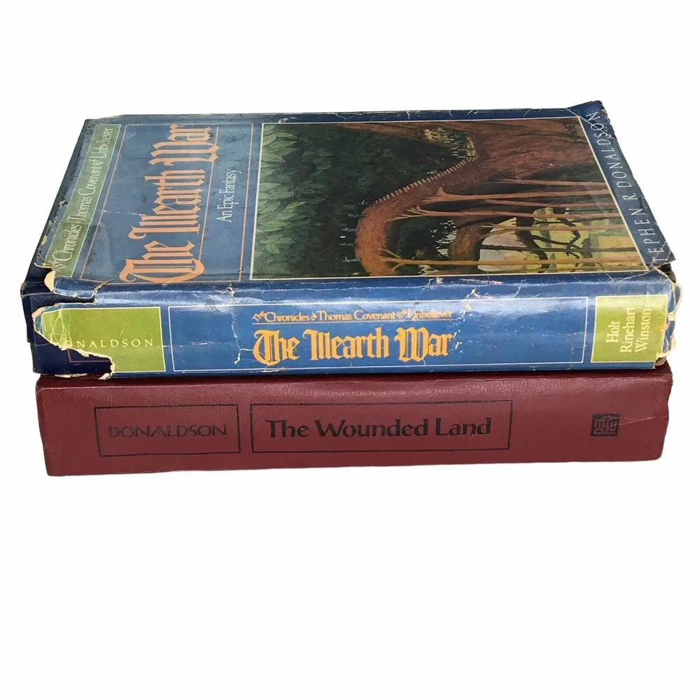 Lot of 2 Vintage Books Stephen R Donaldson Fantasy‎ Genre HB